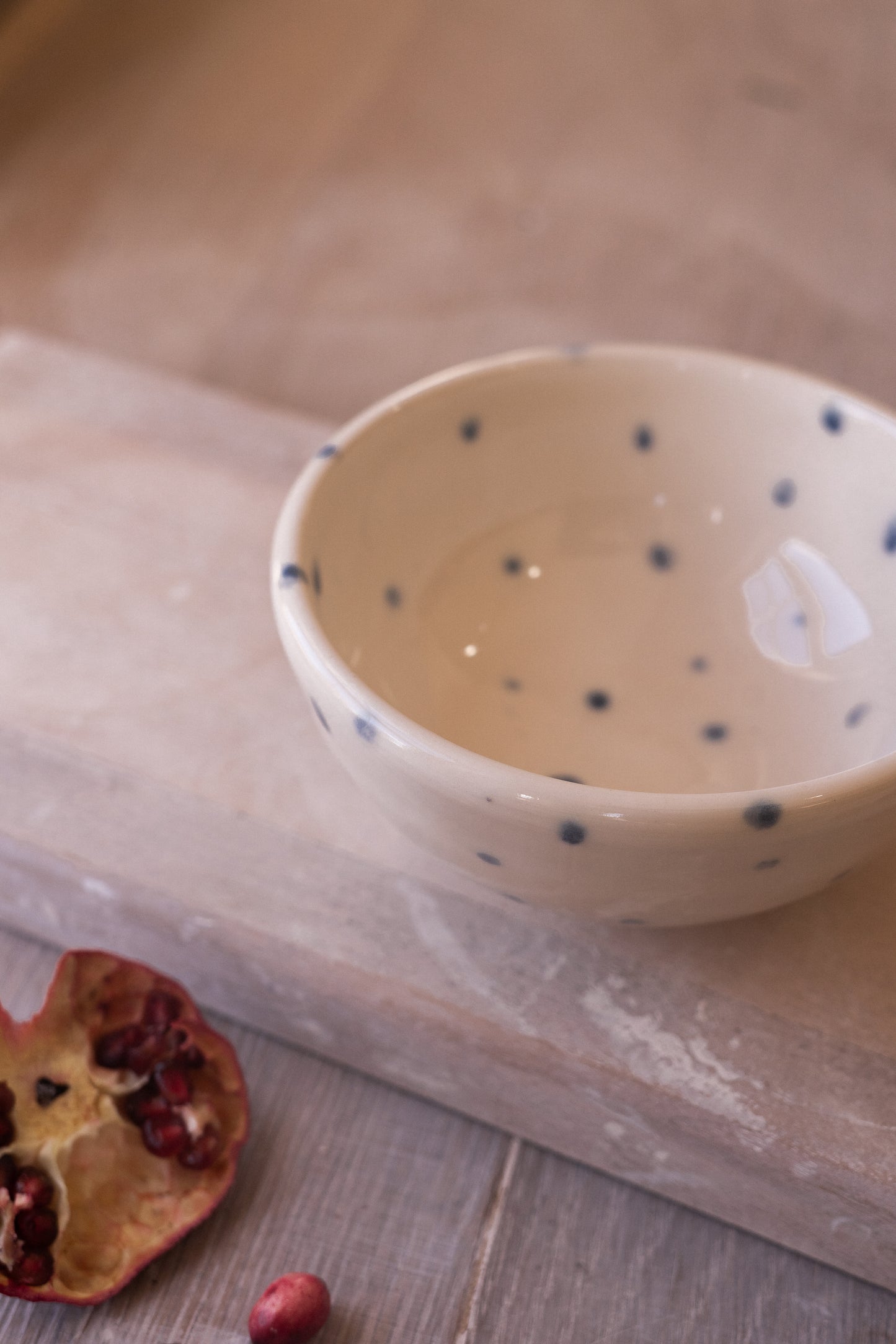 Cereal Bowl in Blue Dots