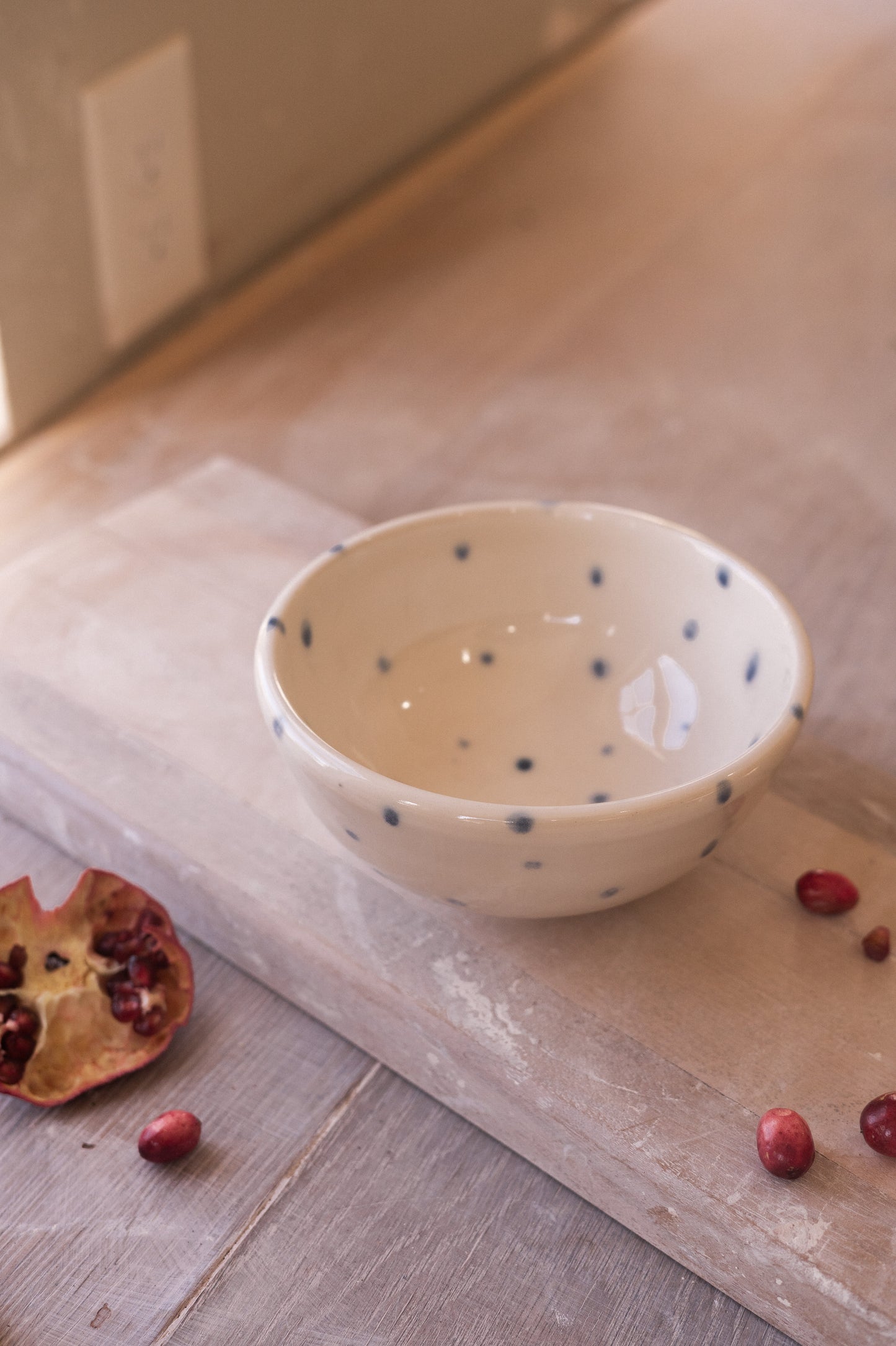 Cereal Bowl in Blue Dots