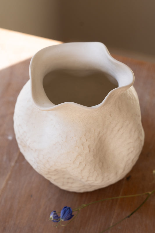 Slouchy White Matte Vase