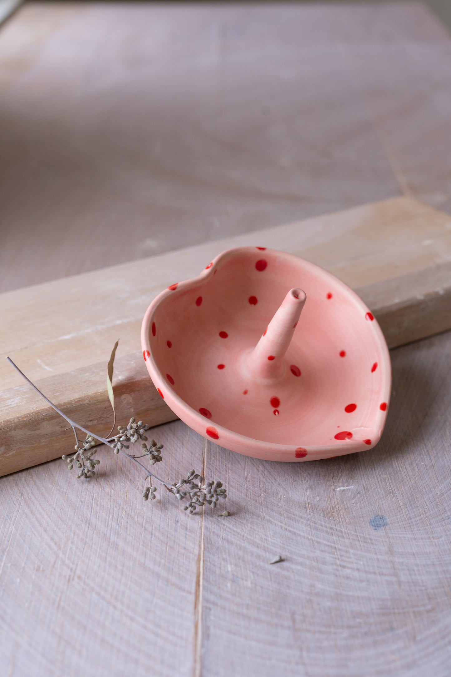 Jewelry Dish in Pink and Red