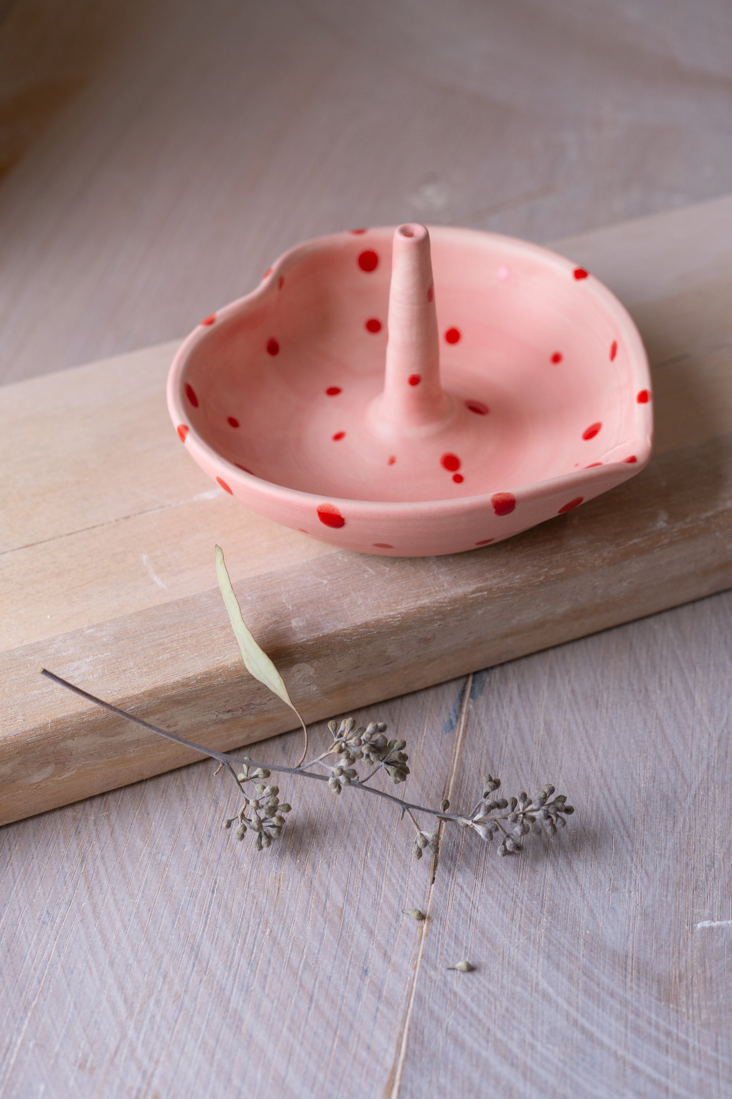 Jewelry Dish in Pink and Red