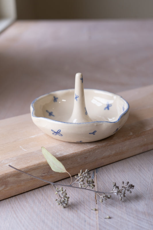 Jewelry Dish in Cobalt Ditsy Floral