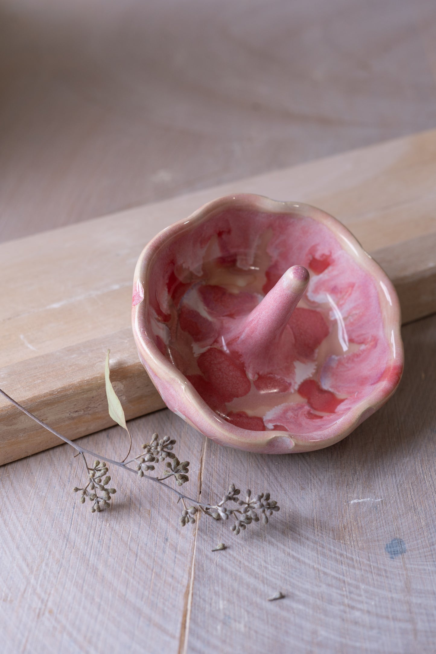 Jewelry Dish in Strawberries n Cream