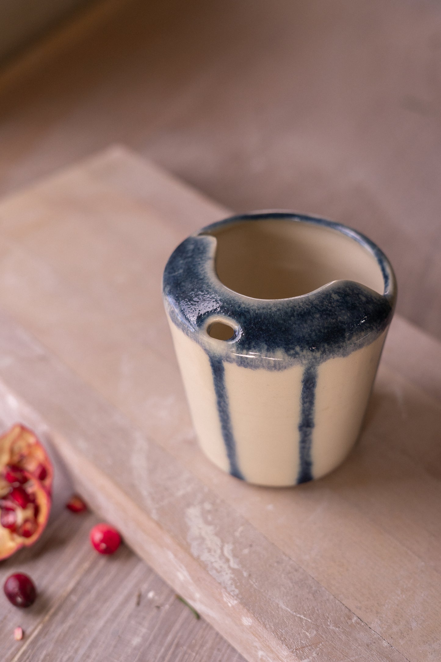 10 Oz Travel Cup in Blue Circus Stripe
