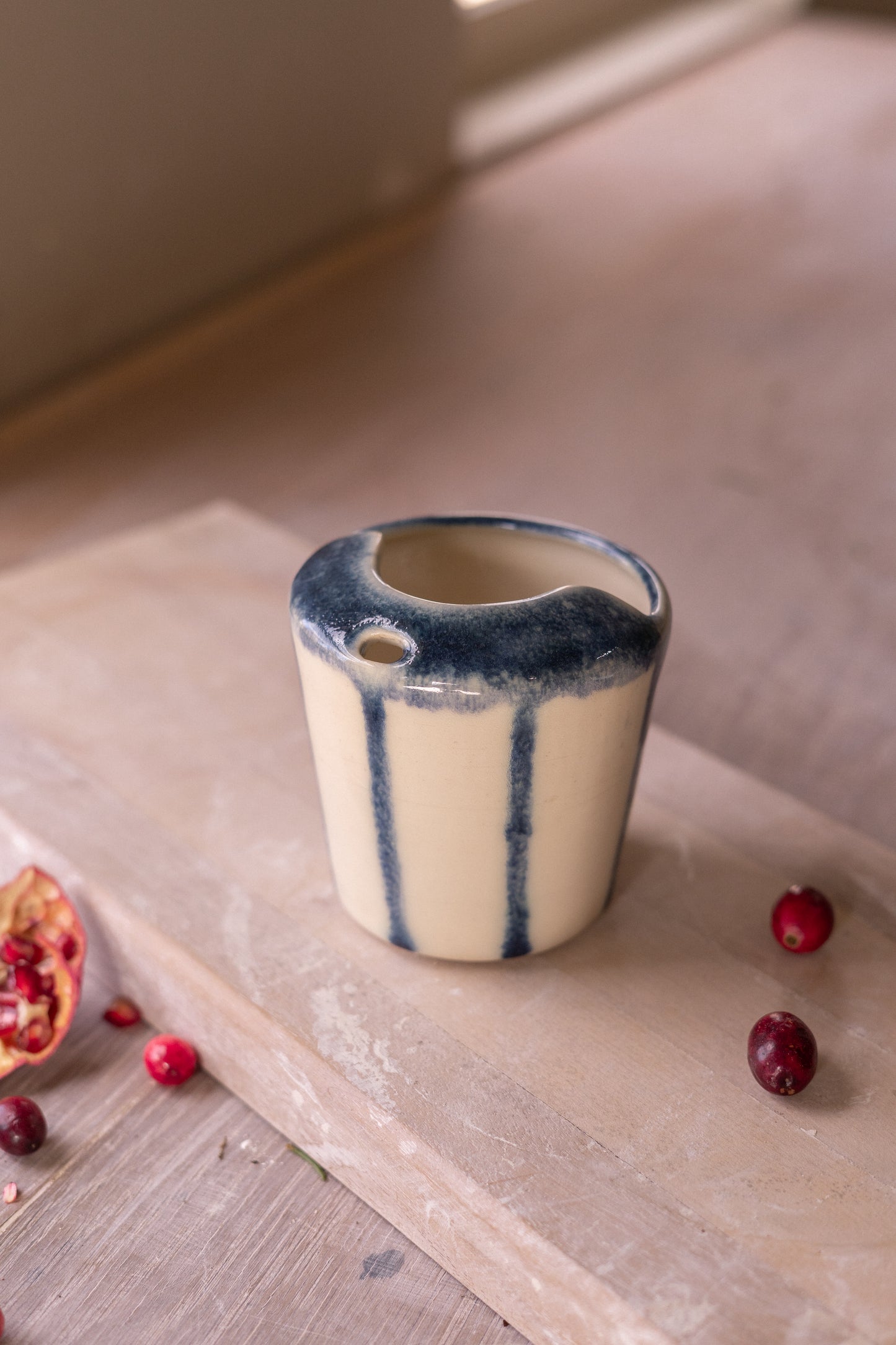 10 Oz Travel Cup in Blue Circus Stripe